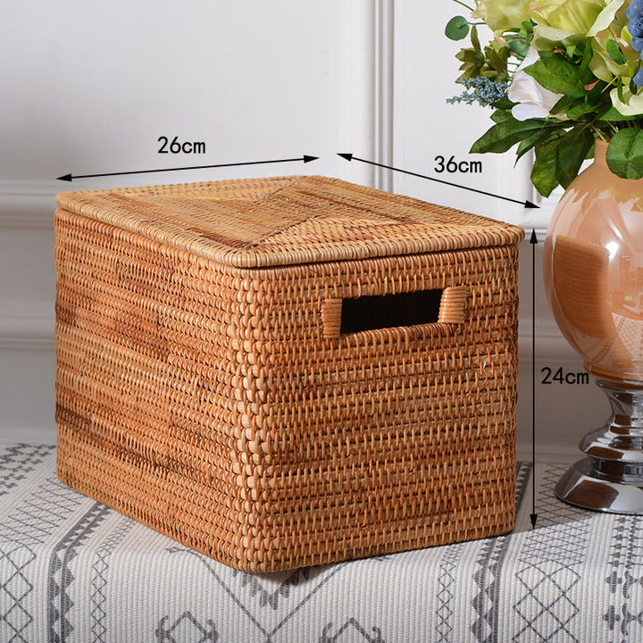 Storage box made of woven material