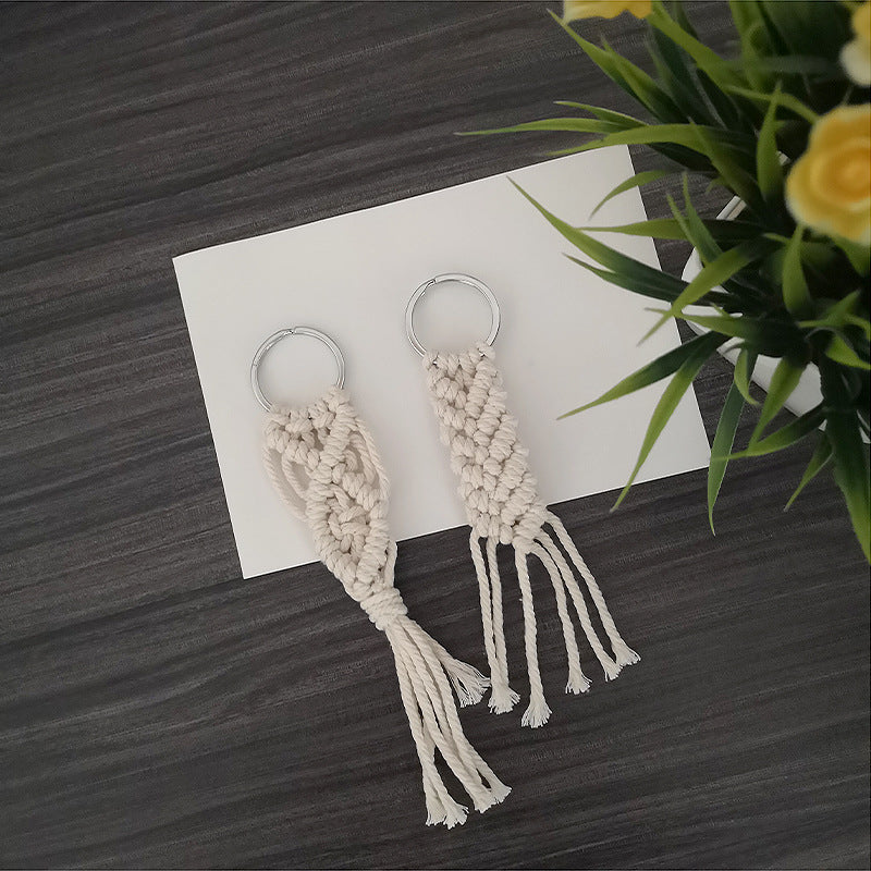 Macrame Keychain Set with Decorative Fringes