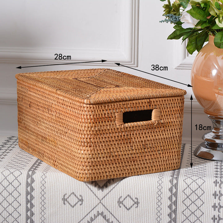 Storage box made of woven material