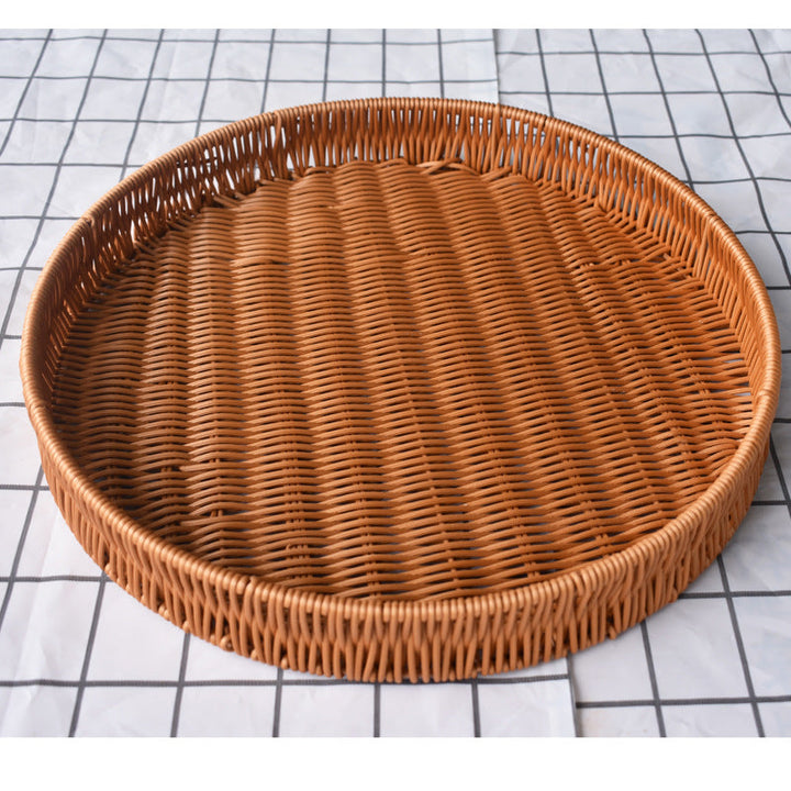 Woven Round Serving Tray