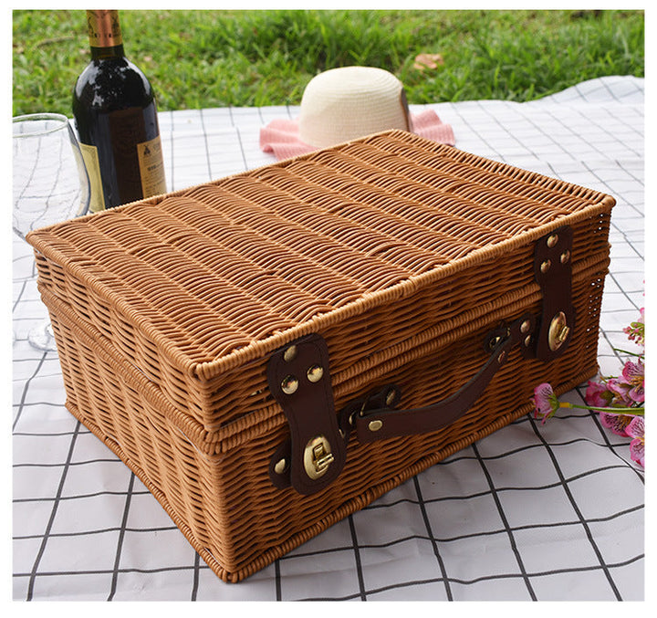 Elegant Handwoven Picnic Basket