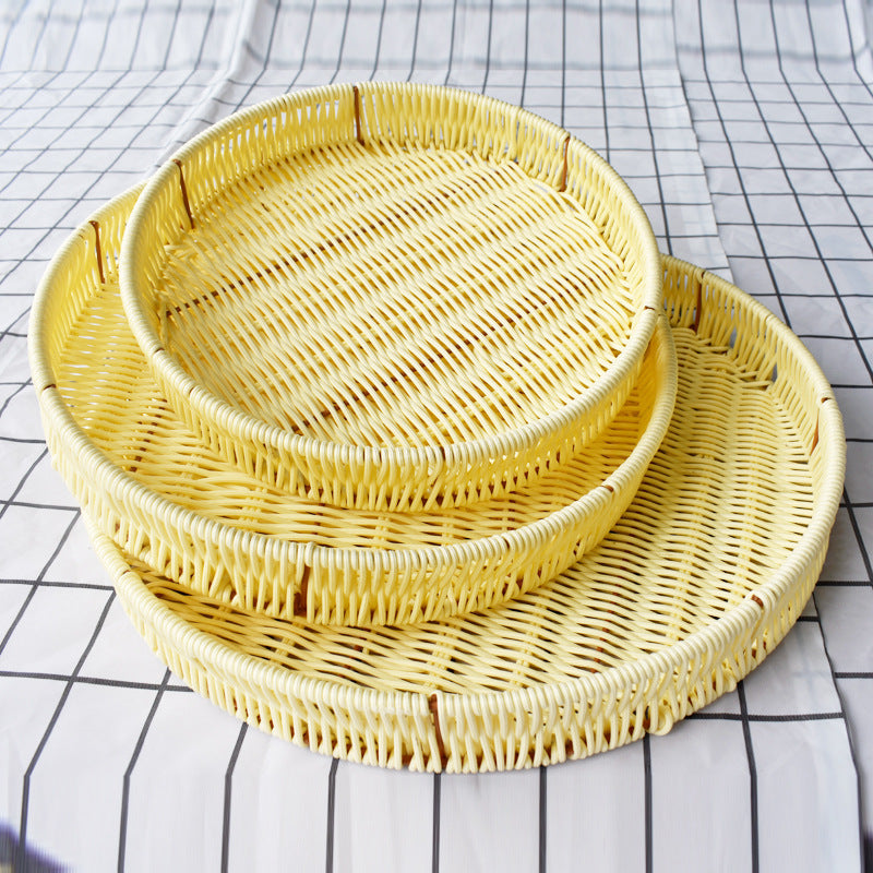Woven Round Serving Tray