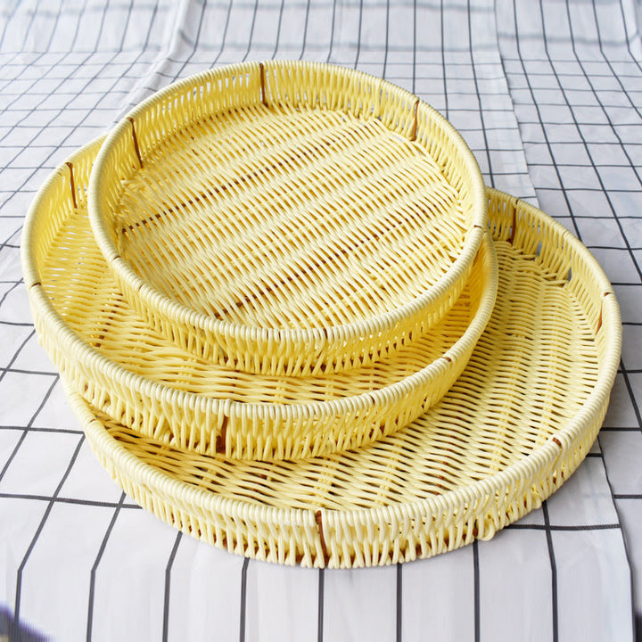 Woven Round Serving Tray