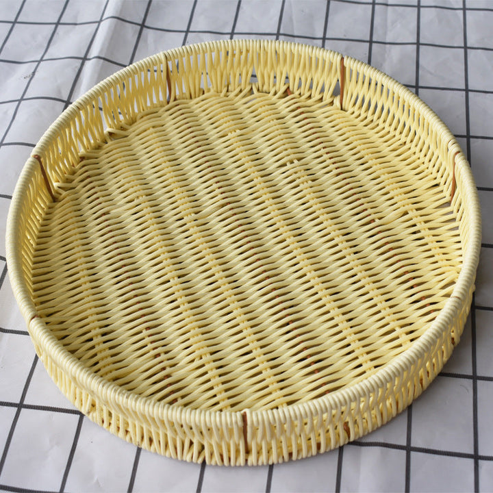 Woven Round Serving Tray