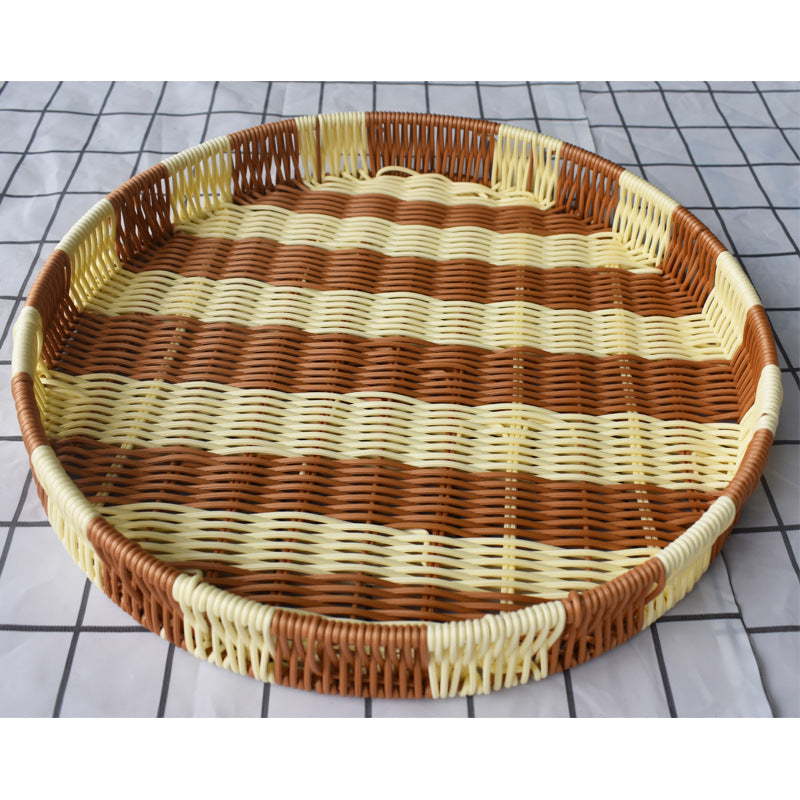 Woven Round Serving Tray