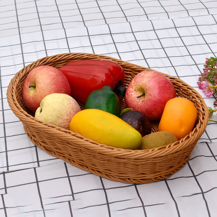 Handmade Oval Wicker Storage Baskets Set