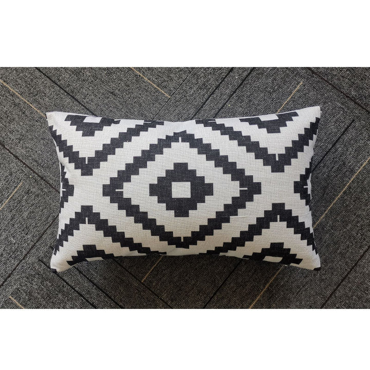 Ikat-Print Square Decorative Throw Pillow Cover with Hidden Zipper