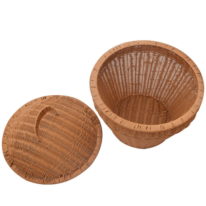 Artisan Woven Storage Basket with Lid