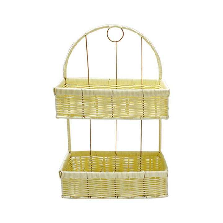 Two-Tiered Woven Storage Basket