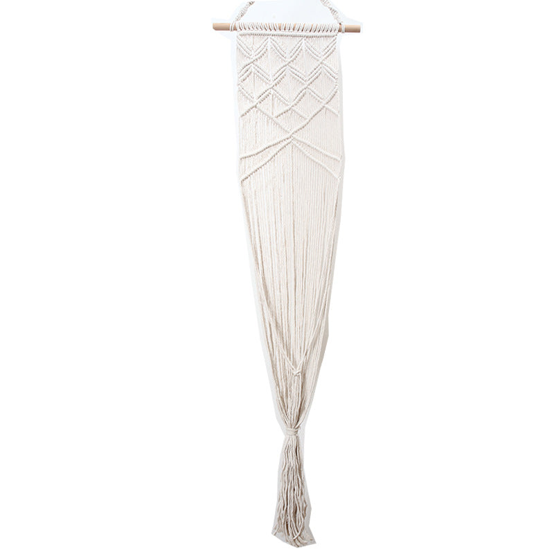 Macrame Wall Hanging Tapestry with Geometric Pattern