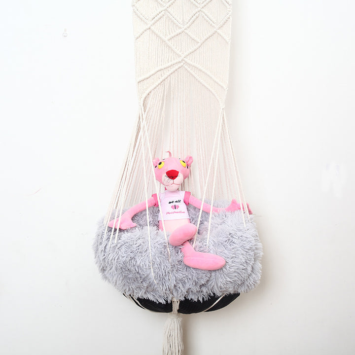 Macrame Wall Hanging Tapestry with Geometric Pattern