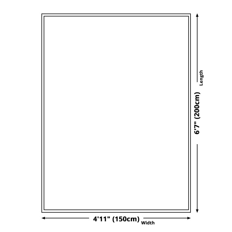 Unique Colorblock Rug Green Multicolor Nordic Rug Polyester Washable Non-Slip Back Living Room Rug