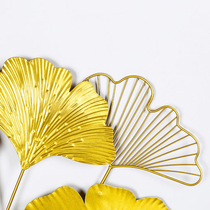Elegant Ginkgo Leaf Wall Art Sculpture