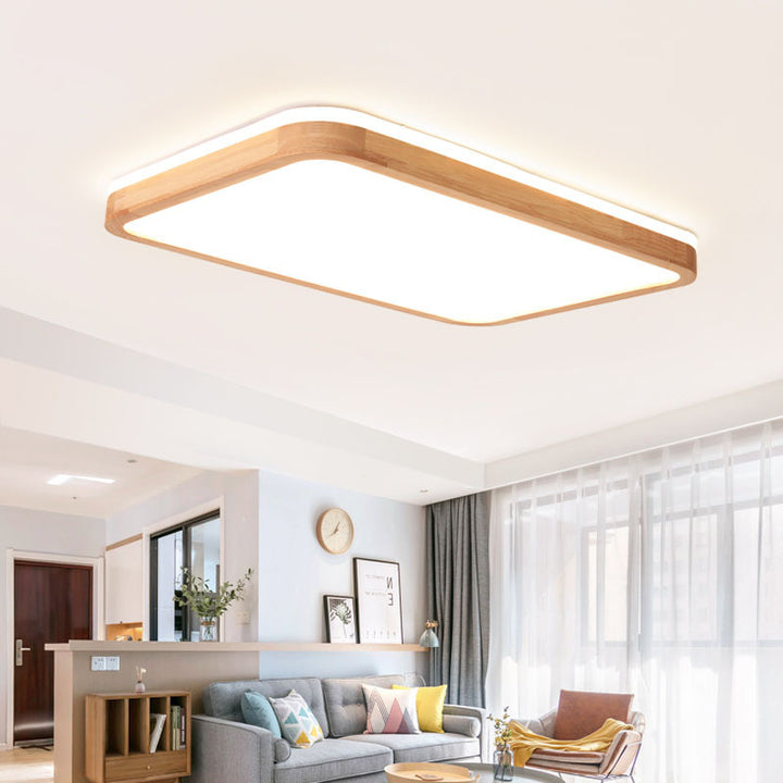 Modern wooden ceiling light