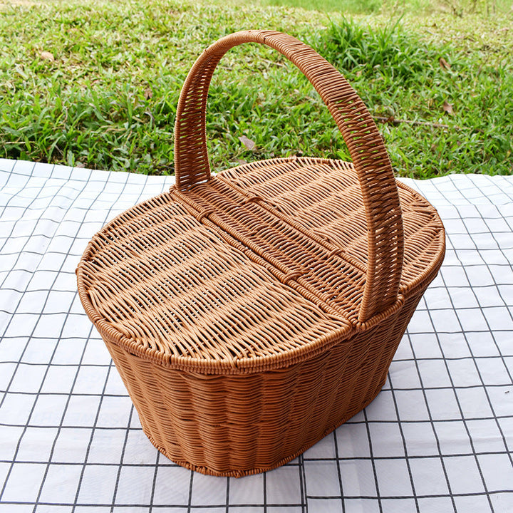 Handwoven Decorative Picnic Basket