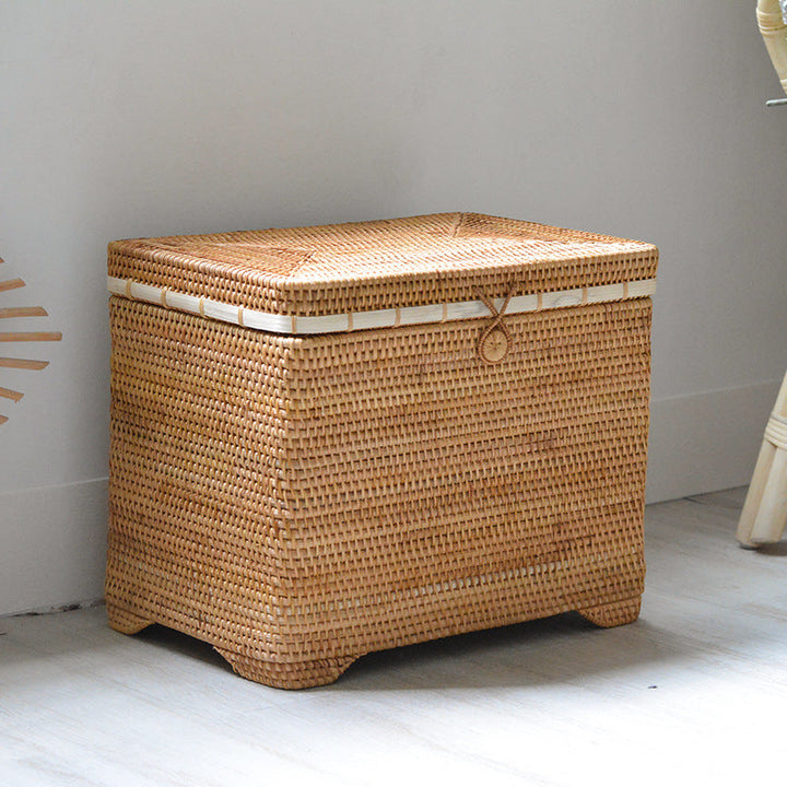 Stylish storage basket made of rattan