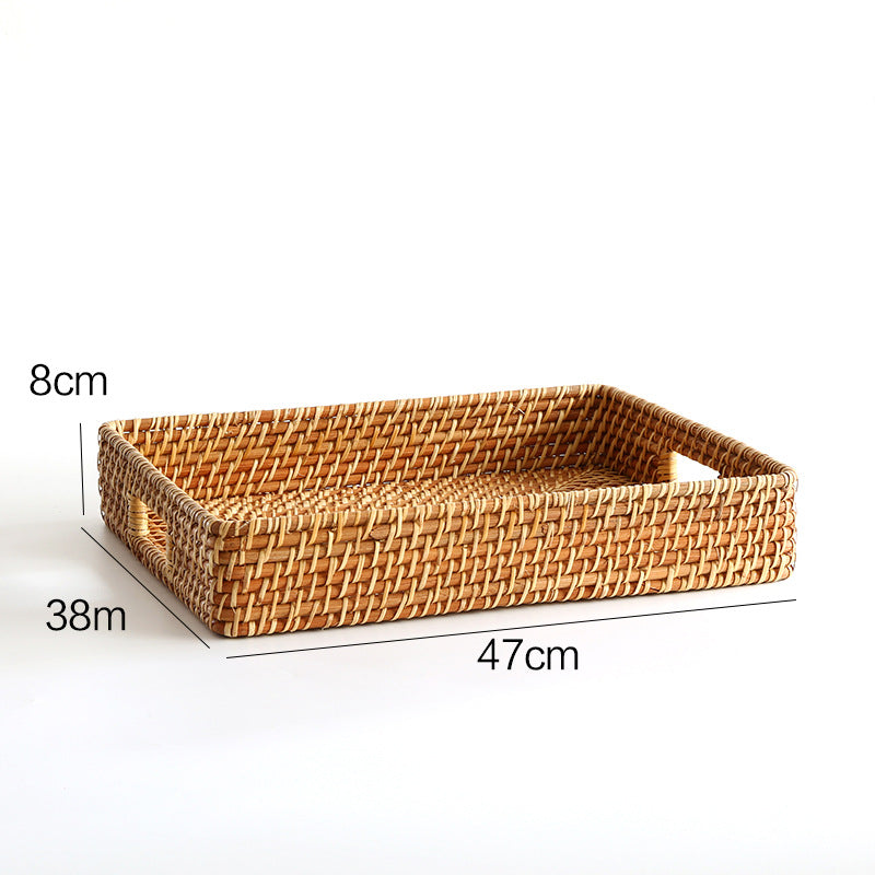 Handcrafted Rectangular Woven Serving Tray