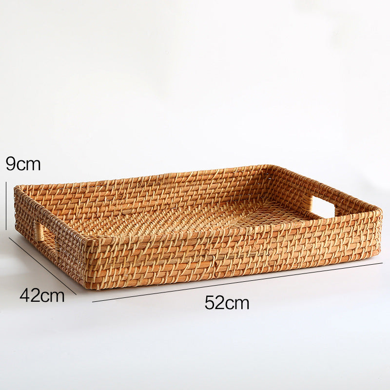 Handcrafted Rectangular Woven Serving Tray