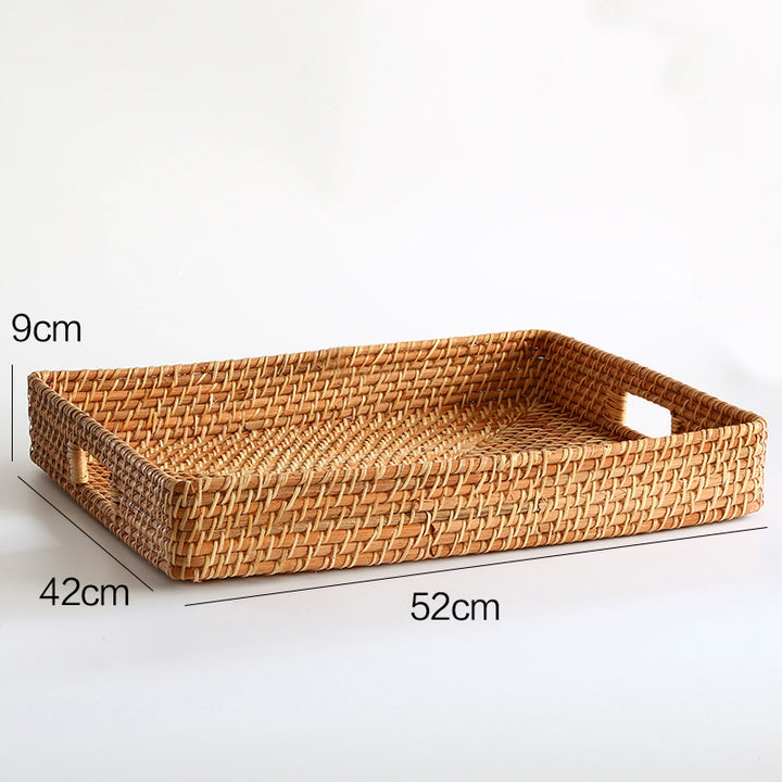 Handcrafted Rectangular Woven Serving Tray