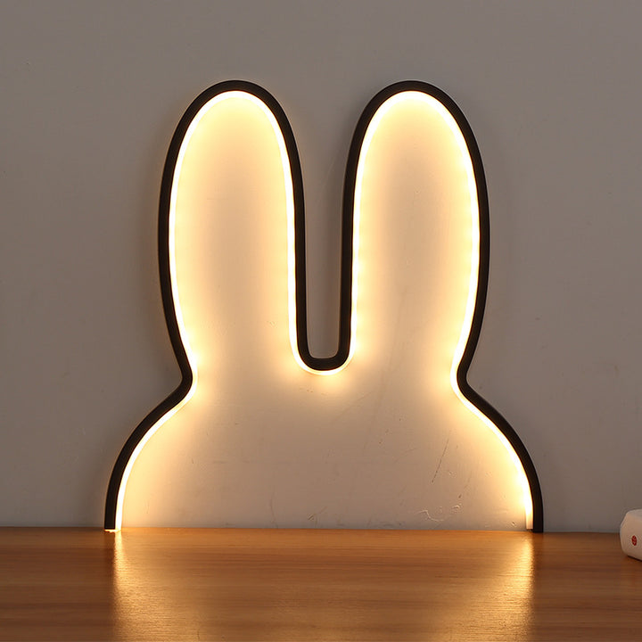 Bunny-shaped LED ambient wall and table night light