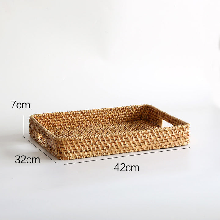 Handcrafted Rectangular Woven Serving Tray