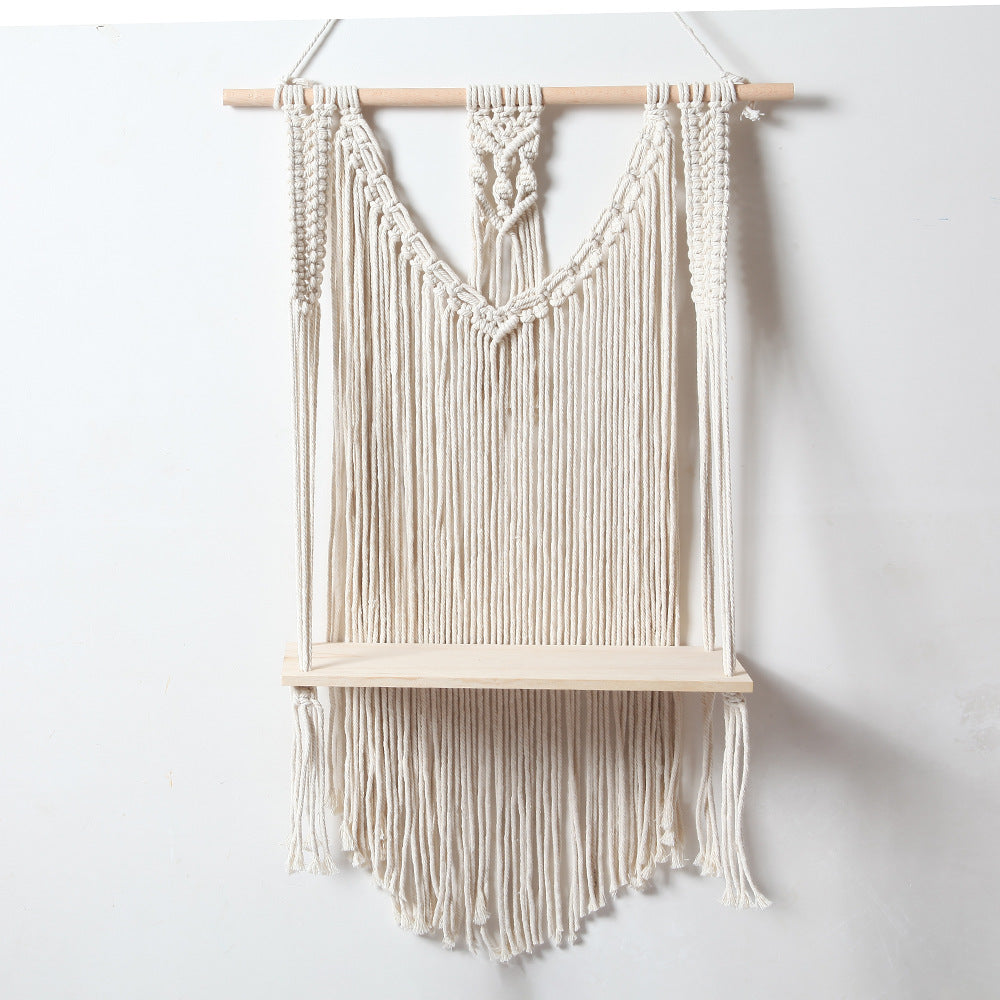 Wall-Mounted Macramé Shelf