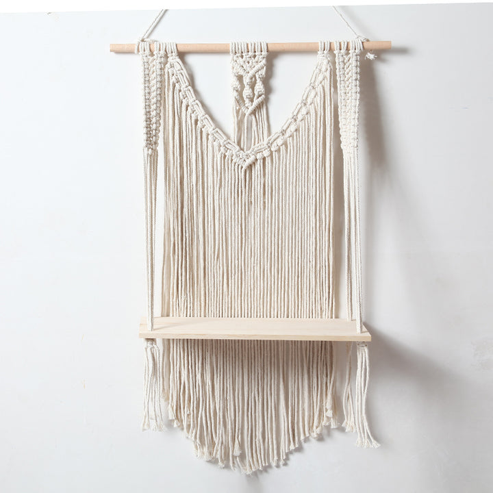 Wall-Mounted Macramé Shelf