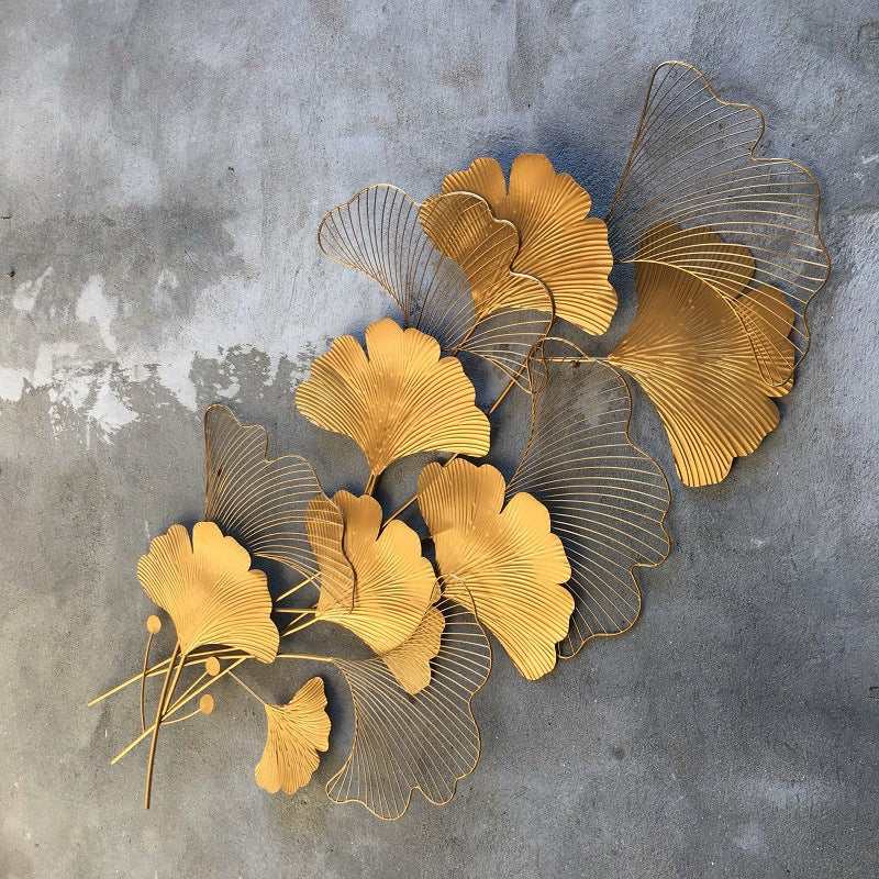 Contemporary Ginkgo Leaf Wall Sculpture