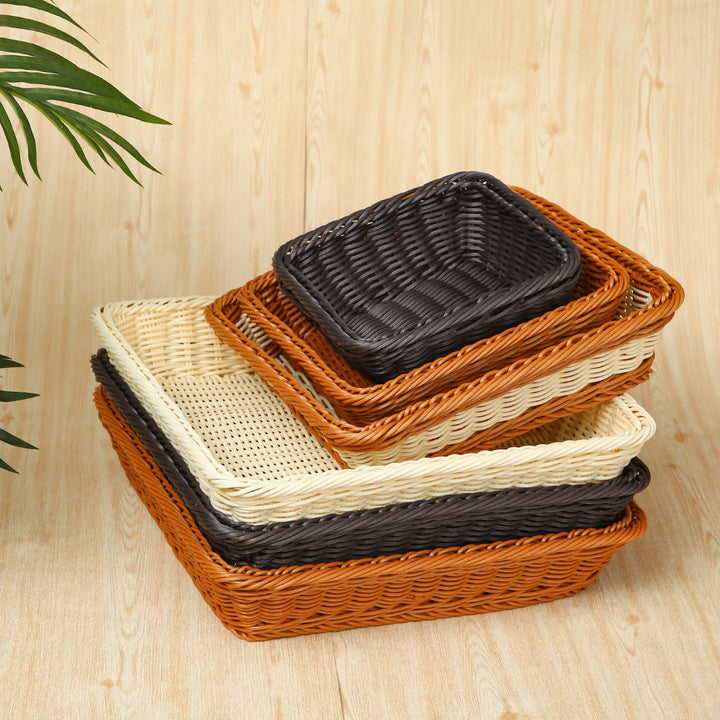 Versatile Rectangular Woven Storage Basket