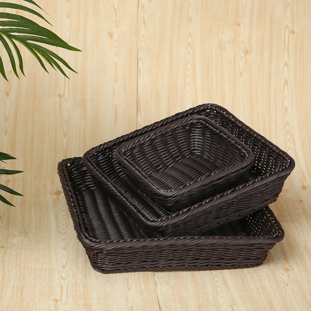 Versatile Rectangular Woven Storage Basket