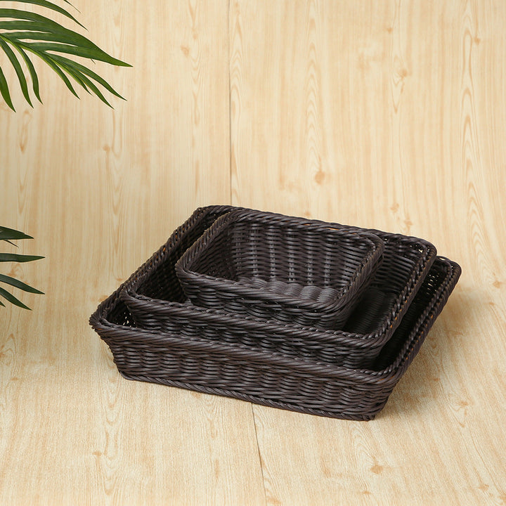 Versatile Rectangular Woven Storage Basket