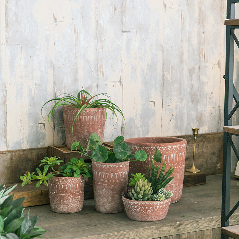 Rustic plant pot