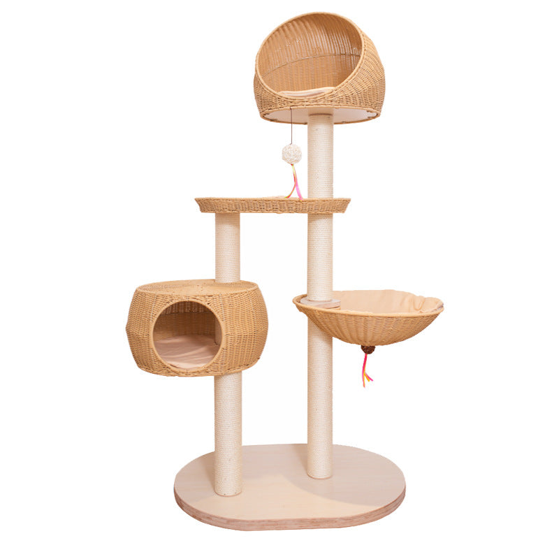 Cat tree made of natural material