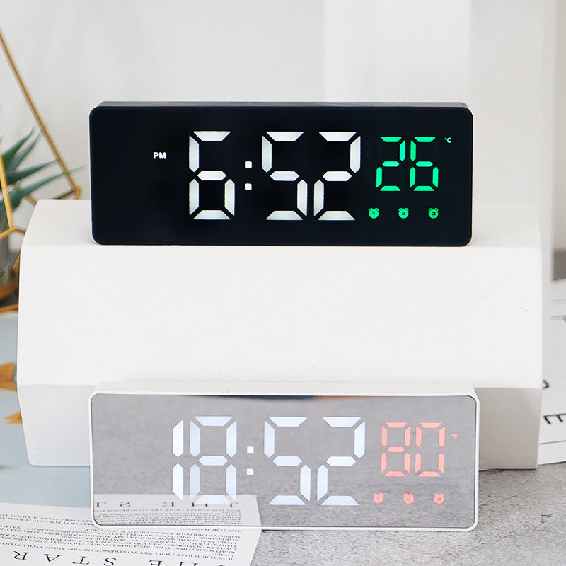 digital alarm clock with mirror