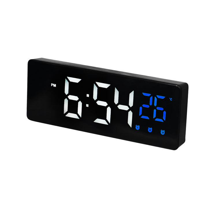 digital alarm clock with mirror