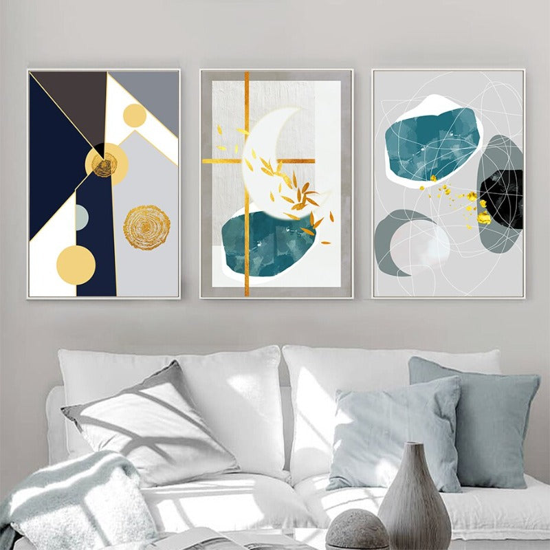 Geometric Colorful Designs - Canvas Wall Art Painting