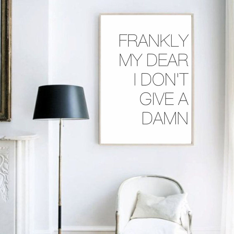 Don't Give A Damn - Canvas Wall Art Painting