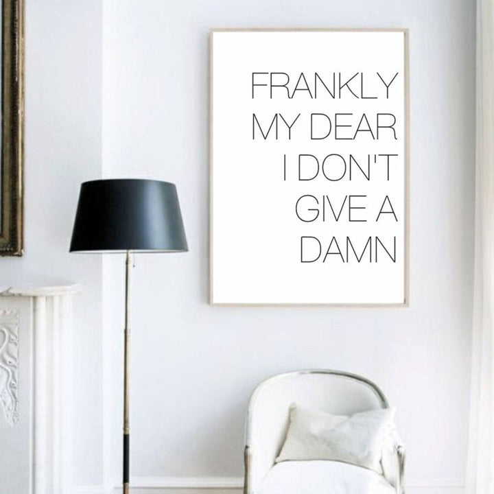 Don't Give A Damn - Canvas Wall Art Painting