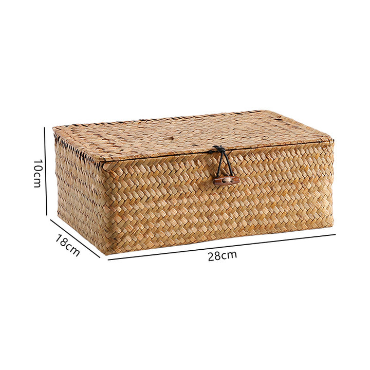 Handcrafted Rectangular Woven Storage Container