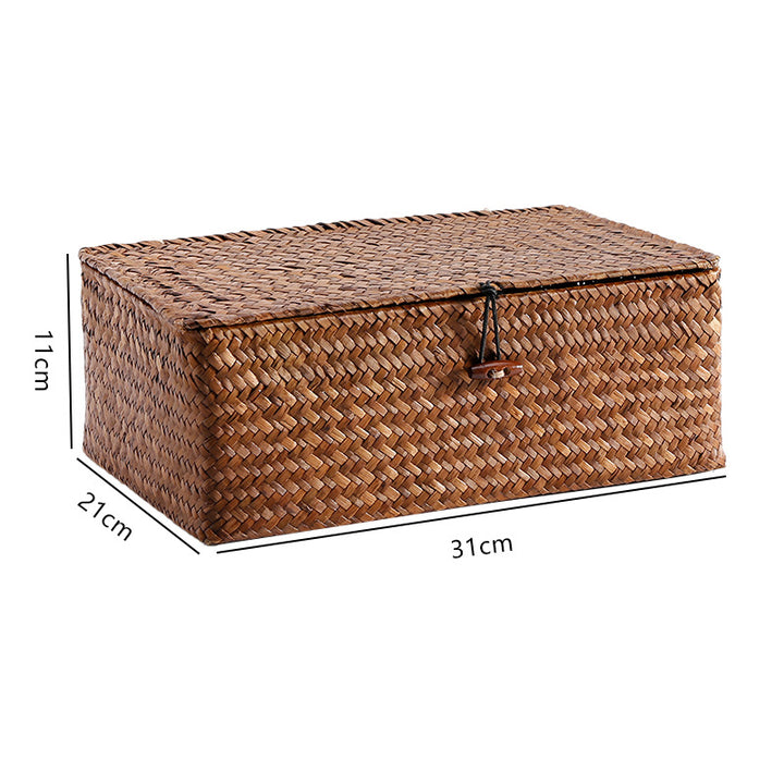 Handcrafted Rectangular Woven Storage Container
