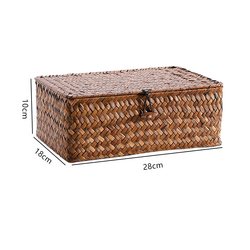Handcrafted Rectangular Woven Storage Container