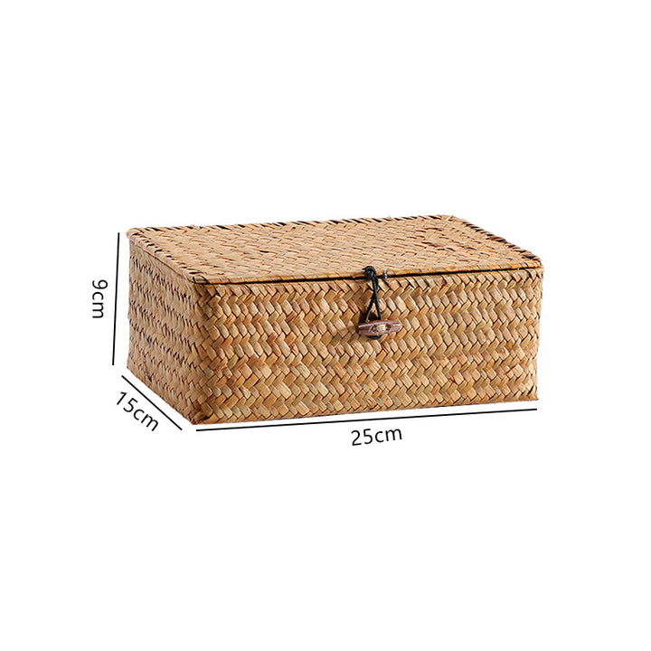 Handcrafted Rectangular Woven Storage Container