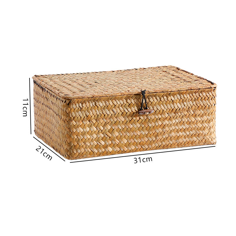Handcrafted Rectangular Woven Storage Container