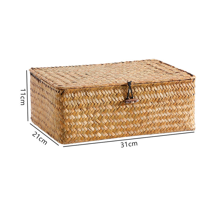 Handcrafted Rectangular Woven Storage Container