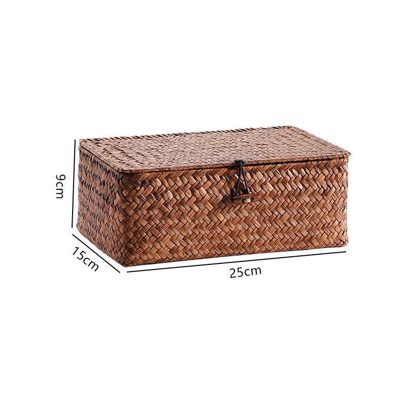 Handcrafted Rectangular Woven Storage Container