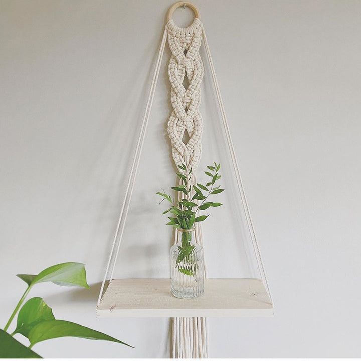 Macrame Decorative Hanging Shelf