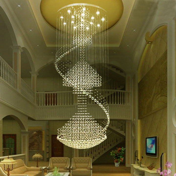 Crystal Spiral Sparkling Chandelier