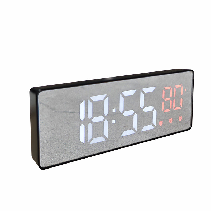 digital alarm clock with mirror