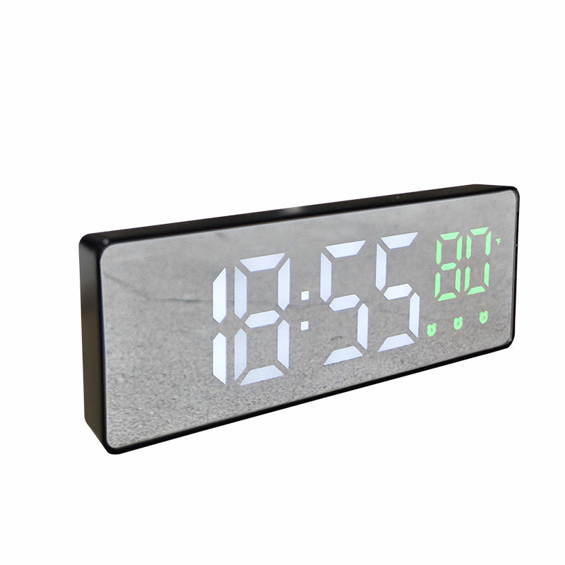 digital alarm clock with mirror