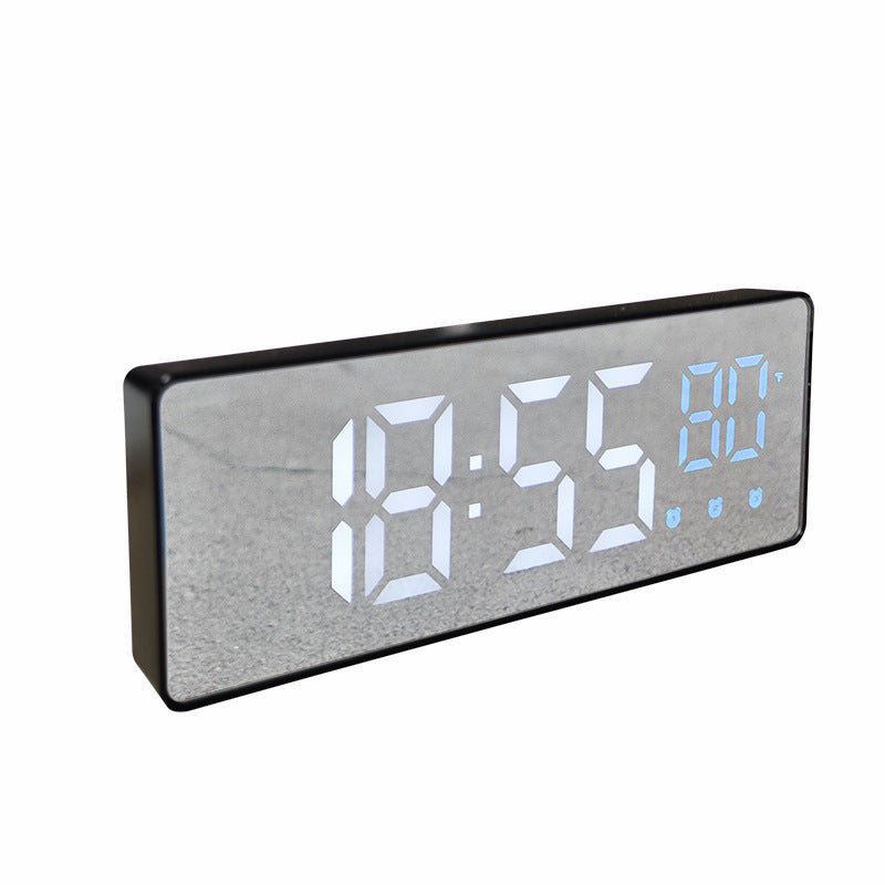 digital alarm clock with mirror